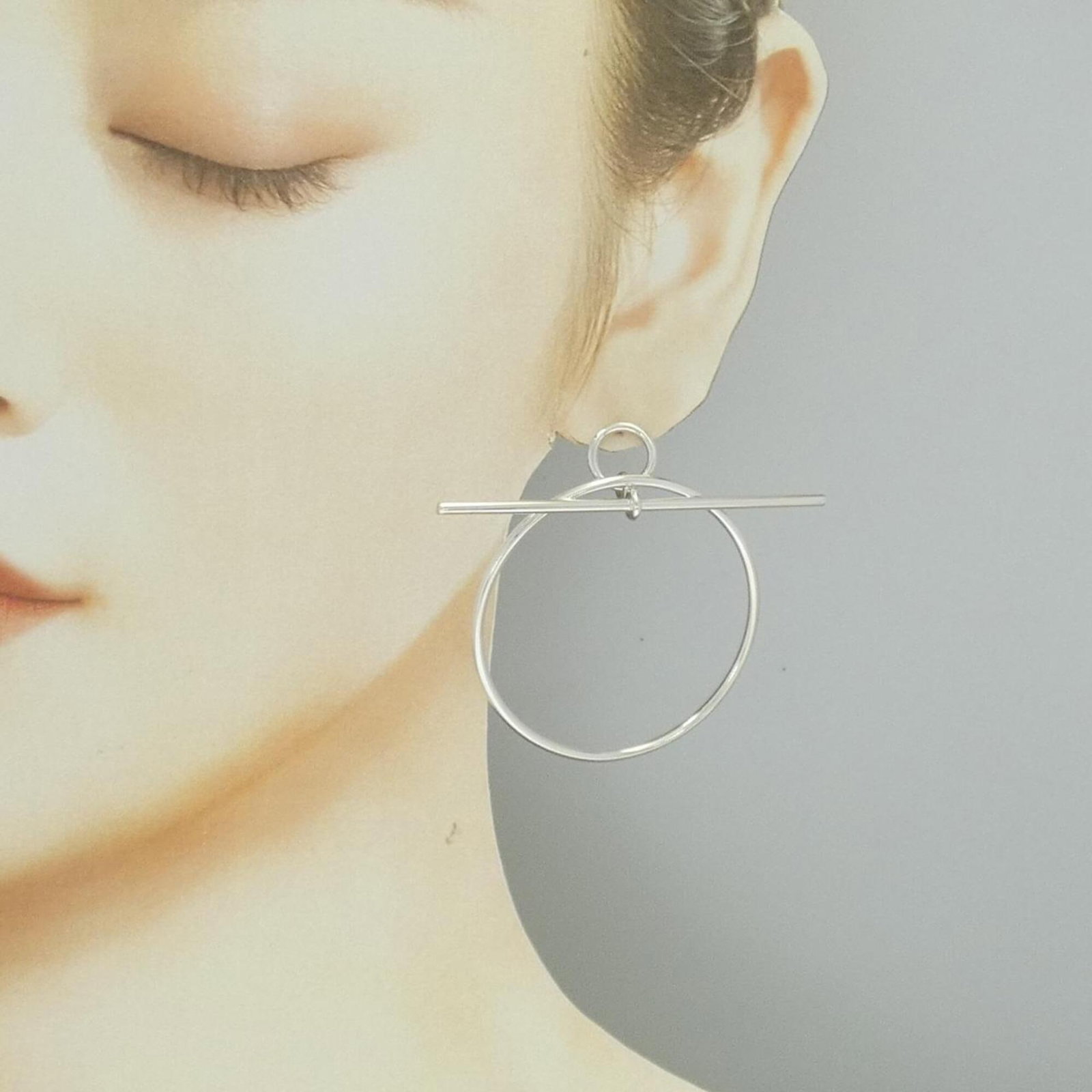 Hermes Stud Silver 925 Earrings - 4