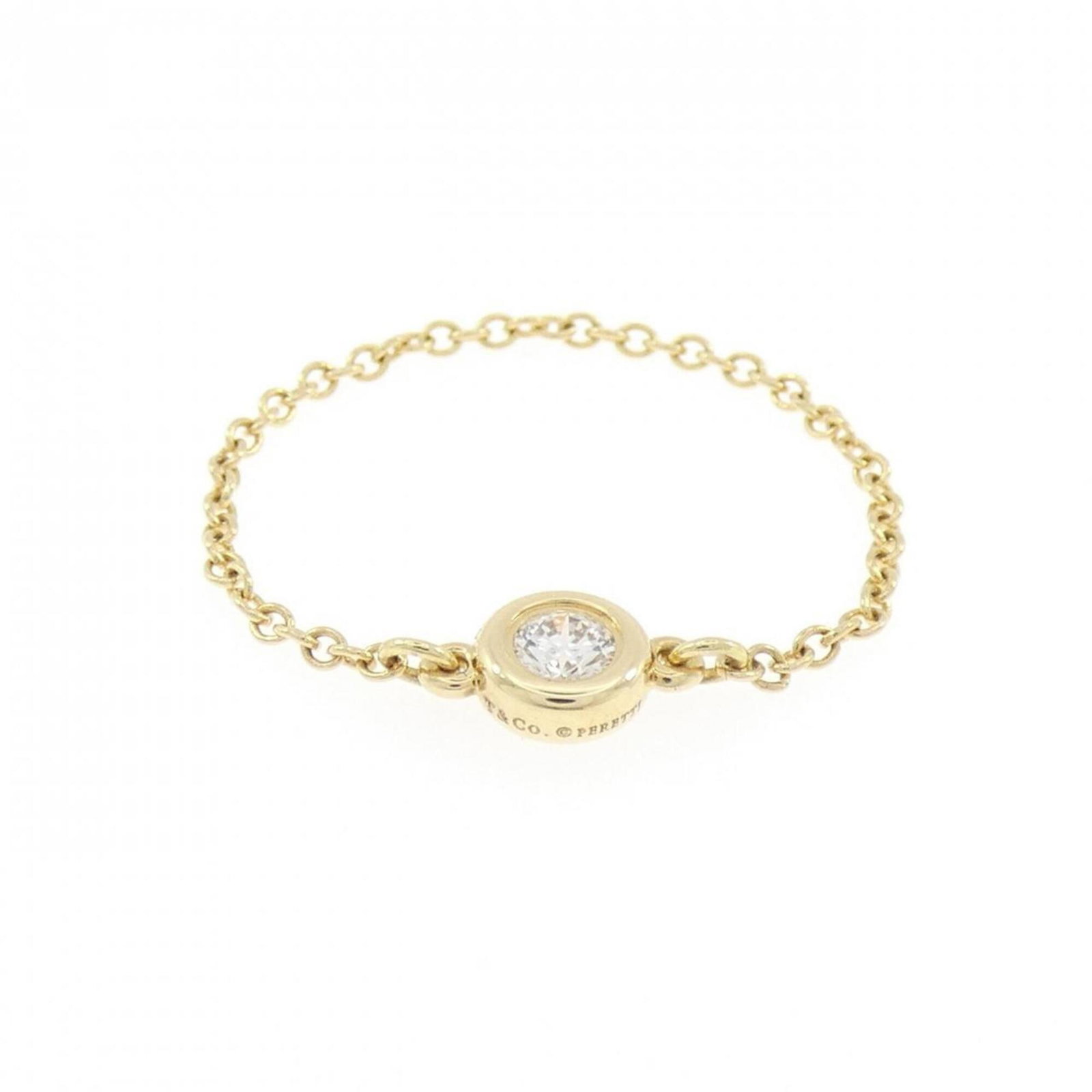 Tiffany ring gold 18k yellow band: Tiffany ring gold 18k yellow band 18k yellow gold band with a diamond stone, available in US size 6.5. This Tiffany ring features a classic design with a durable and luxurious yellow gold construction