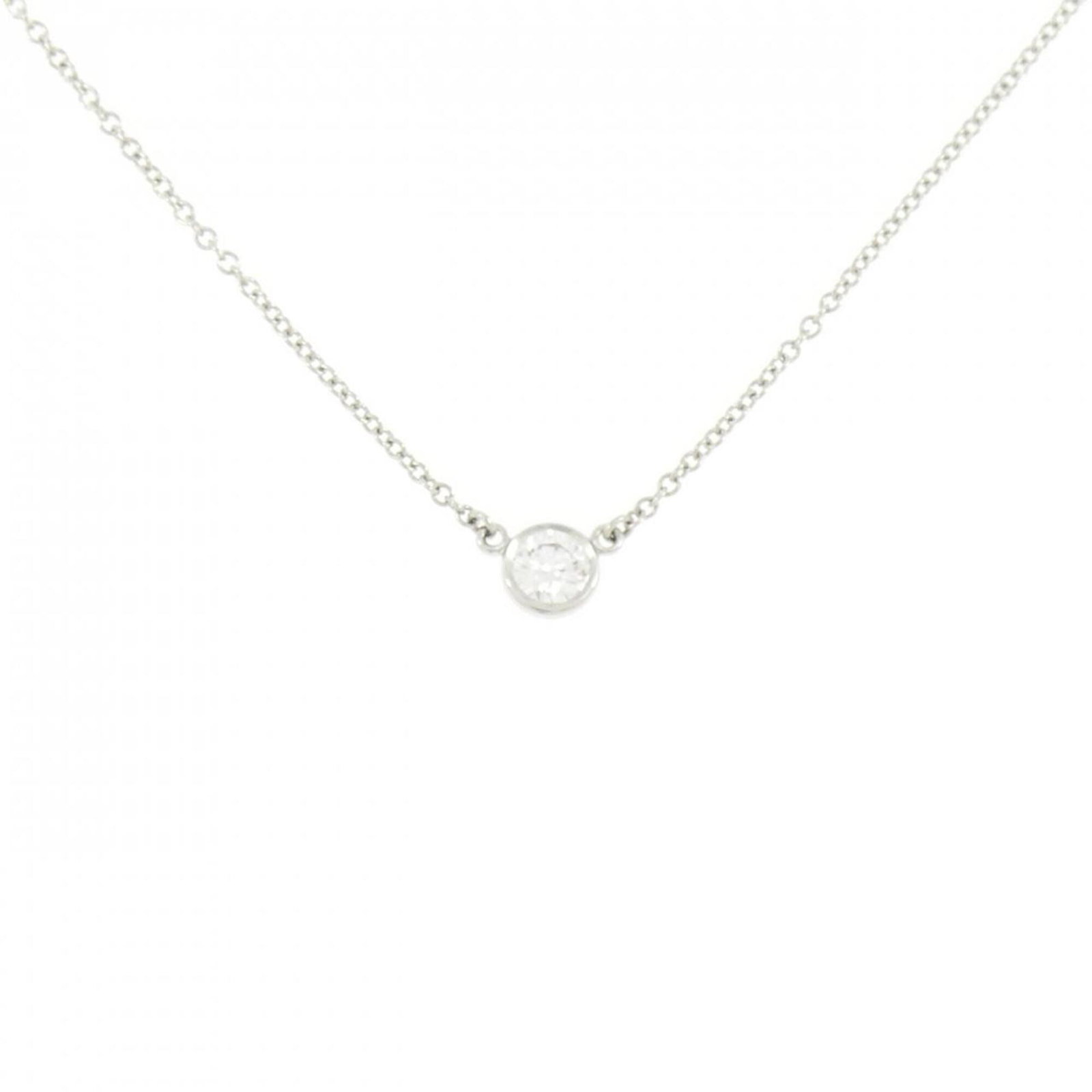 By The Tiffany Co Necklace Yard: By The Tiffany Co Necklace Yard Platinum 950 Tiffany & Co Necklace Yard, featuring a 4.7mm x 4.7mm pendant with a 41 cm / 16.14'' circumference, showcases the iconic brand's craftsmanship and attentio