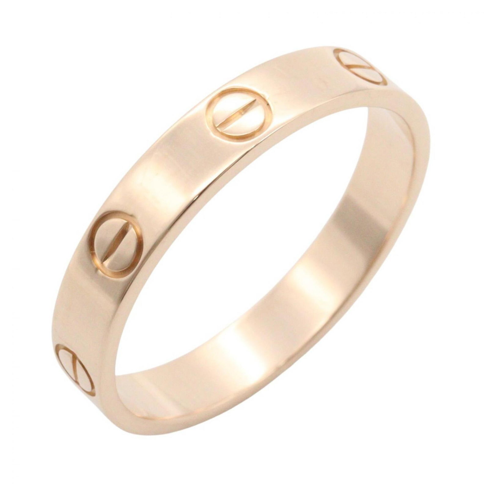 Pink Gold Cartier Ring Band: Pink Gold Cartier Ring Band Pink gold Cartier ring band, made from 18K pink gold, features a classic design with a US size 8 fit. The item bears the brand's signature and is crafted from high-quality 