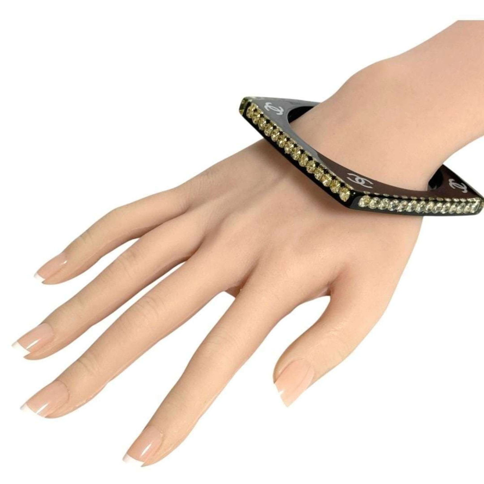 Rhinestone Bangle Plastic Chanel - 10