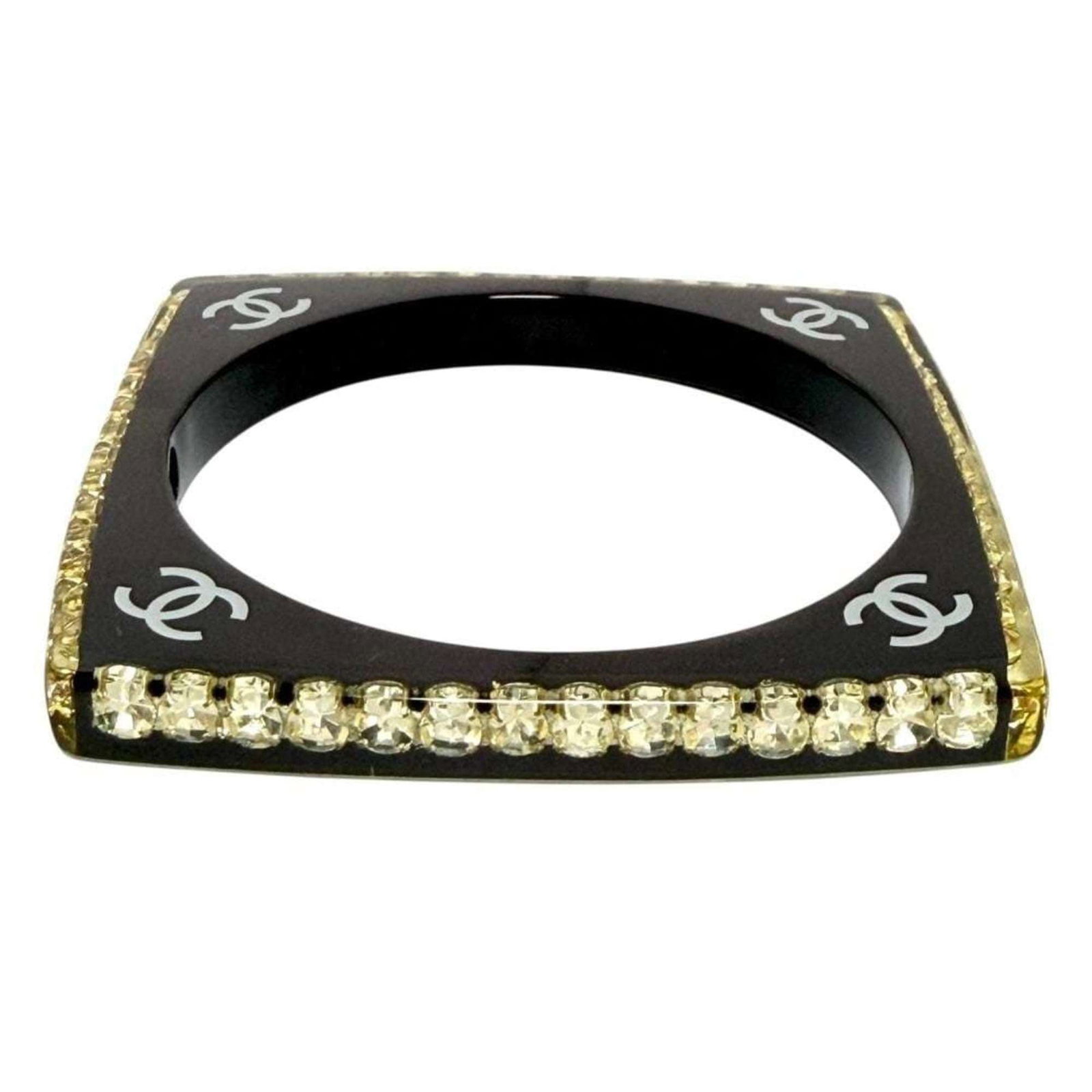 Rhinestone Bangle Plastic Chanel - 2