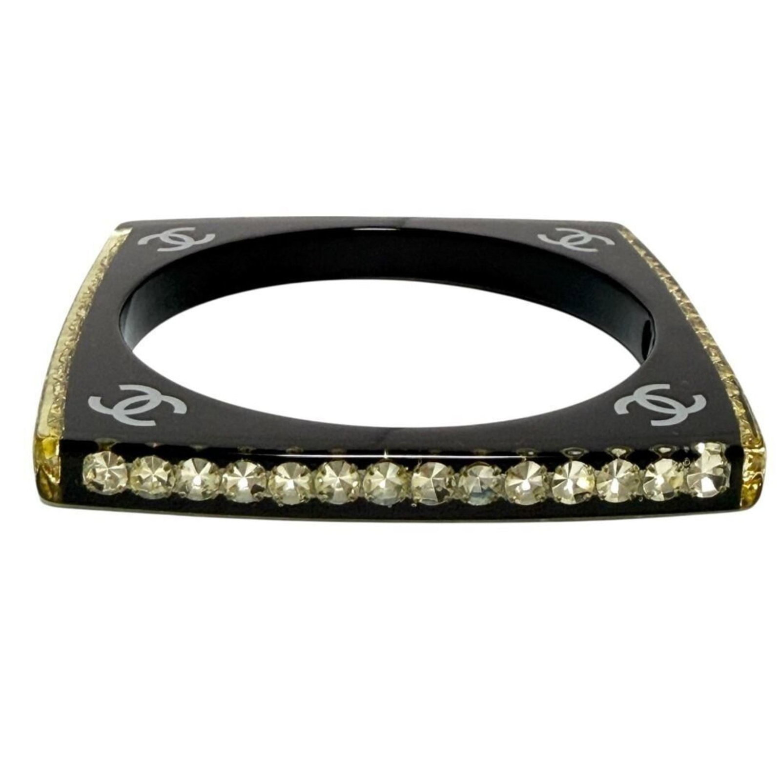 Rhinestone Bangle Plastic Chanel - 4