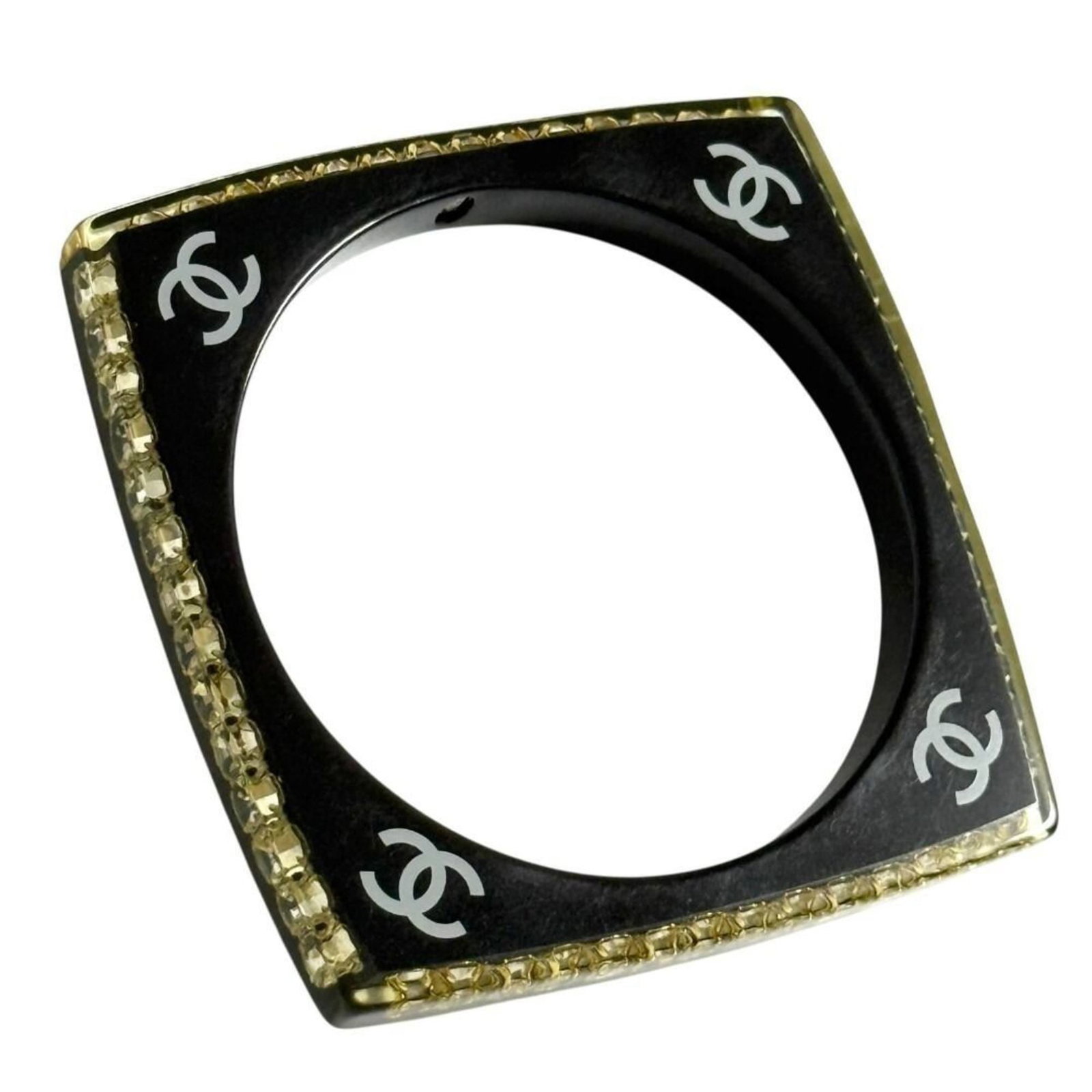 Rhinestone Bangle Plastic Chanel - 6