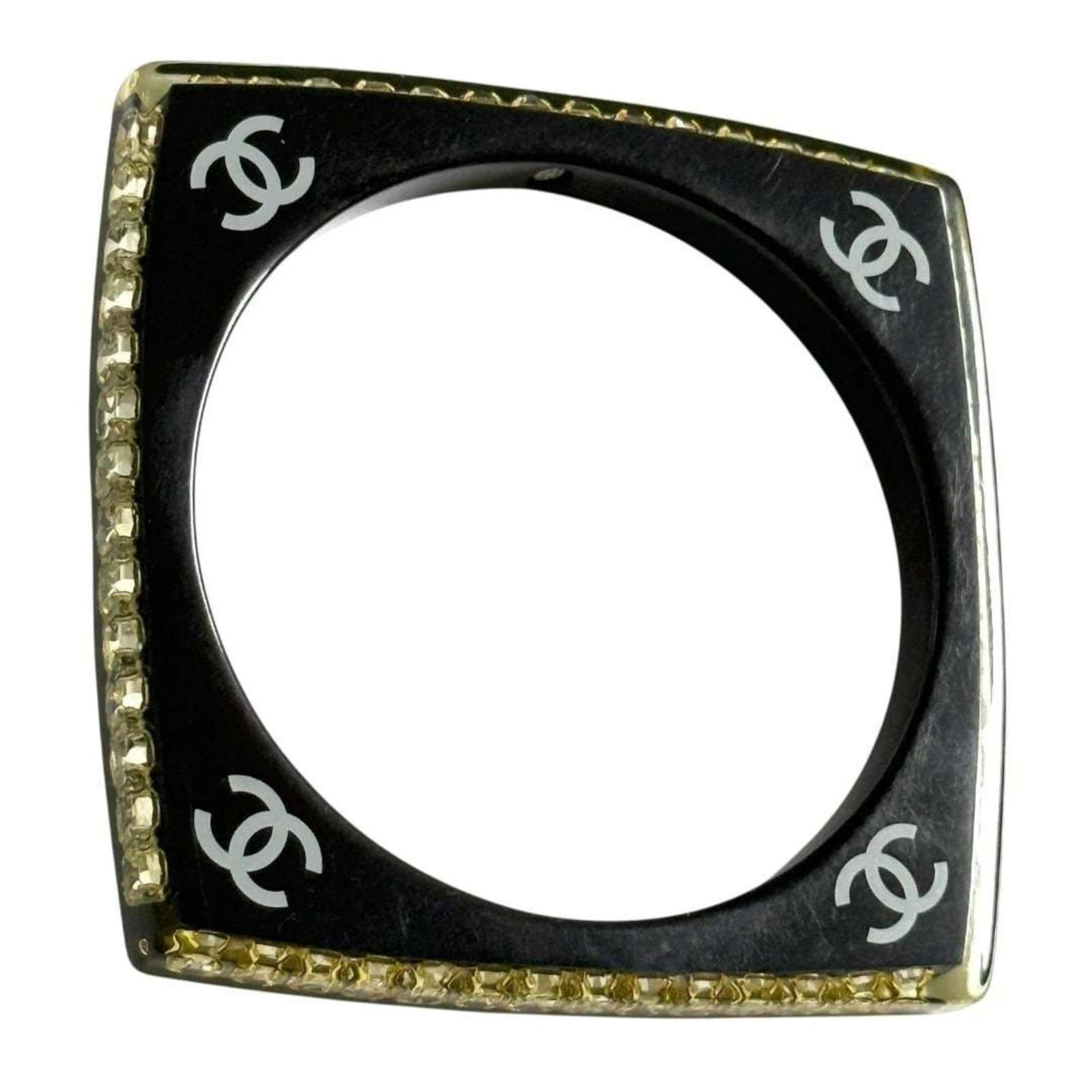 Rhinestone Bangle Plastic Chanel - 7