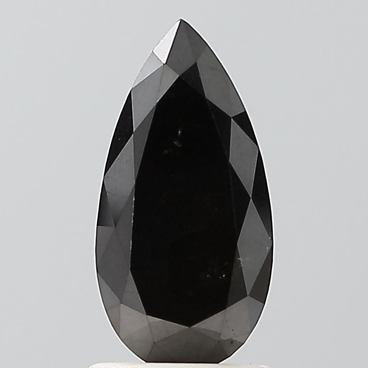 Pear 2.14ct Black VVS2 - Loose Natural Diamond: Pear 2.14ct Black VVS2 - Loose Natural Diamond 2.14ct Black VVS2 - A rare and striking natural diamond, this pear-cut gemstone boasts exceptional clarity and polish, with a deep black color that adds 