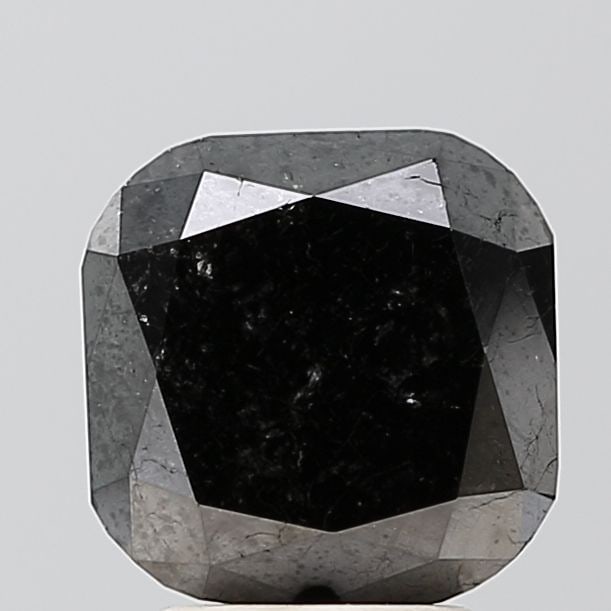 Cushion Brilliant 3.84ct Black VVS2 - Loose Natural Diamond: Cushion Brilliant 3.84ct Black VVS2 - Loose Natural Diamond 3.84ct Black VVS2 - Loose Natural Diamond, certified NONE, with EX polish and symmetry, showcasing its exceptional clarity and luster in a r