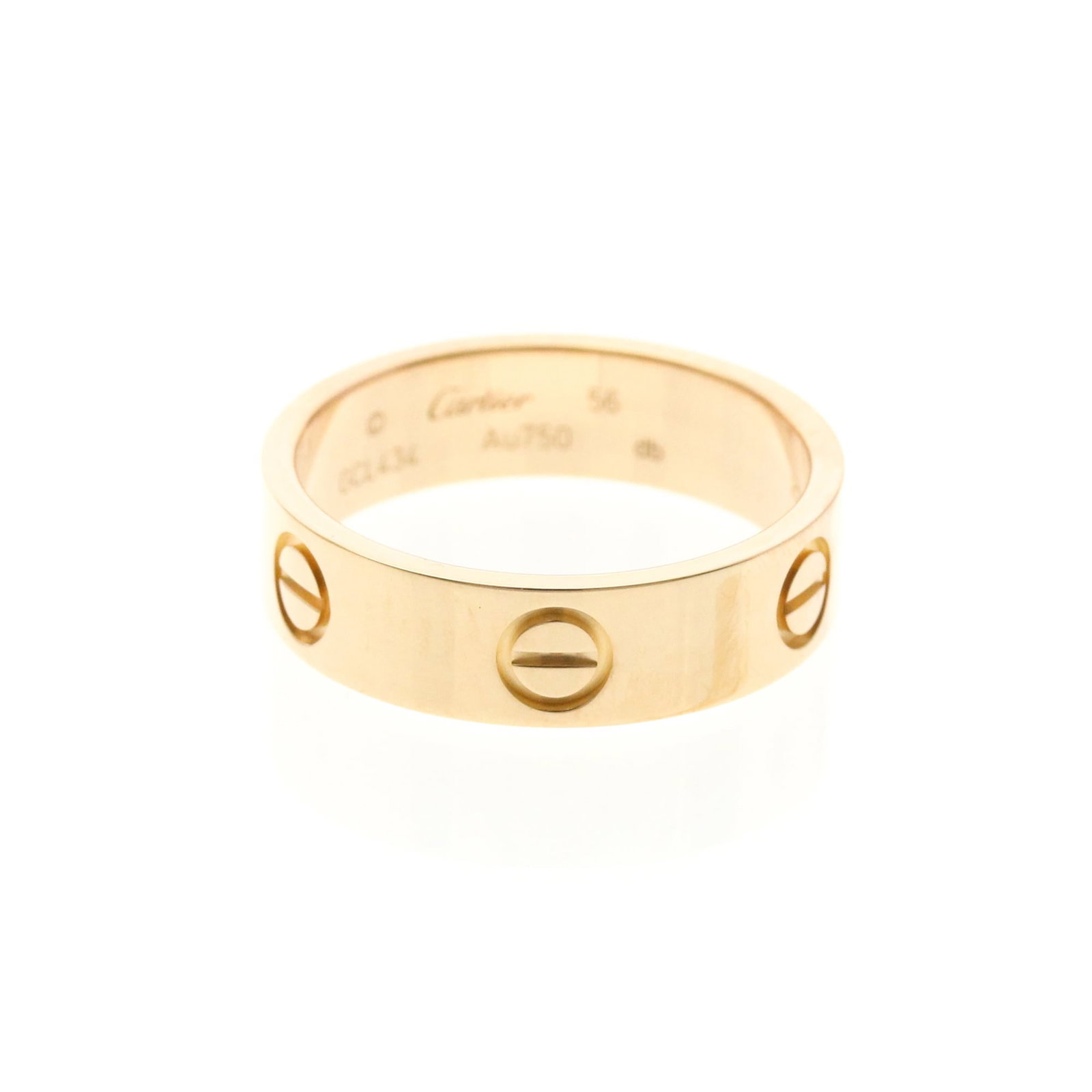 Pink Gold Cartier Ring Band: Pink Gold Cartier Ring Band Pink gold Cartier ring band, featuring the iconic brand's signature style. Made from 18K pink gold with a width of 5.5mm and weighing 6g, this elegant band showcases the lu