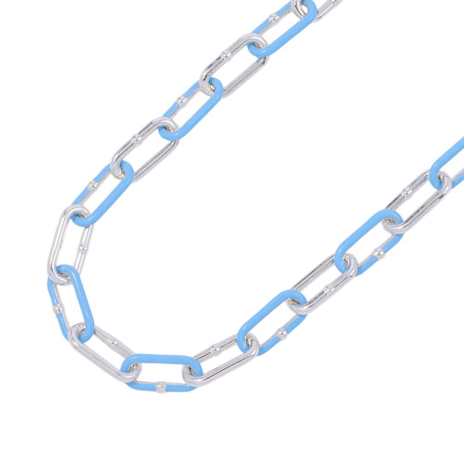 Bottega Veneta Necklace Chain Choker Sv925 Silver Light Blue Enamel Bottega Veneta (1 of 11)