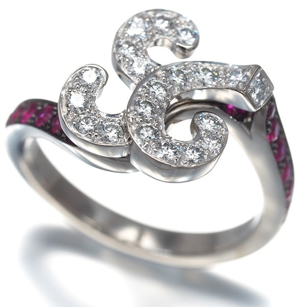 Niwaka Ring Diamond 0.24Ct Ruby Karahana Us5 18K 750 White Gold: Niwaka Ring Diamond 0.24Ct Ruby Karahana Us5 18K 750 White Gold 0.24ct Ruby Carat Diamond Ring in 18K White Gold with Black Coating, US5 Size. This unique ring features a natural diamond weighing 0.24