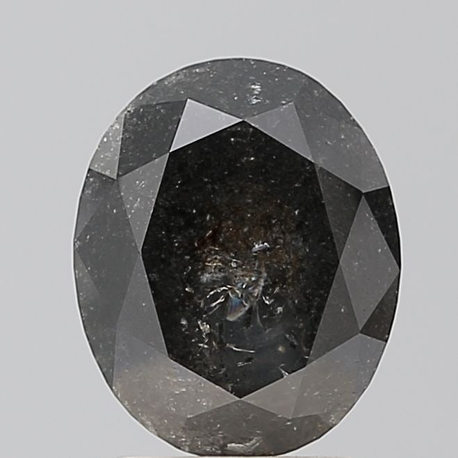 Oval 2.06ct Salt And Pepper VVS2 - Loose Natural Diamond: Oval 2.06ct Salt And Pepper VVS2 - Loose Natural Diamond Oval cut diamond with a natural salt and pepper color, offering a unique and intriguing appearance. Measuring 8.77L x 7.13W x 4.72H, this 2.06c