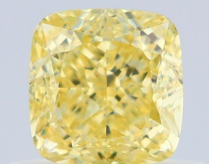 GIA Cushion Brilliant 0.65ct Fancy Intense Yellow VVS1 - Loose Natural Diamond: GIA Cushion Brilliant 0.65ct Fancy Intense Yellow VVS1 - Loose Natural Diamond GIA-certified, this 0.65ct Fancy Intense Yellow VVS1 diamond boasts exceptional clarity and color, with EX polish and VG