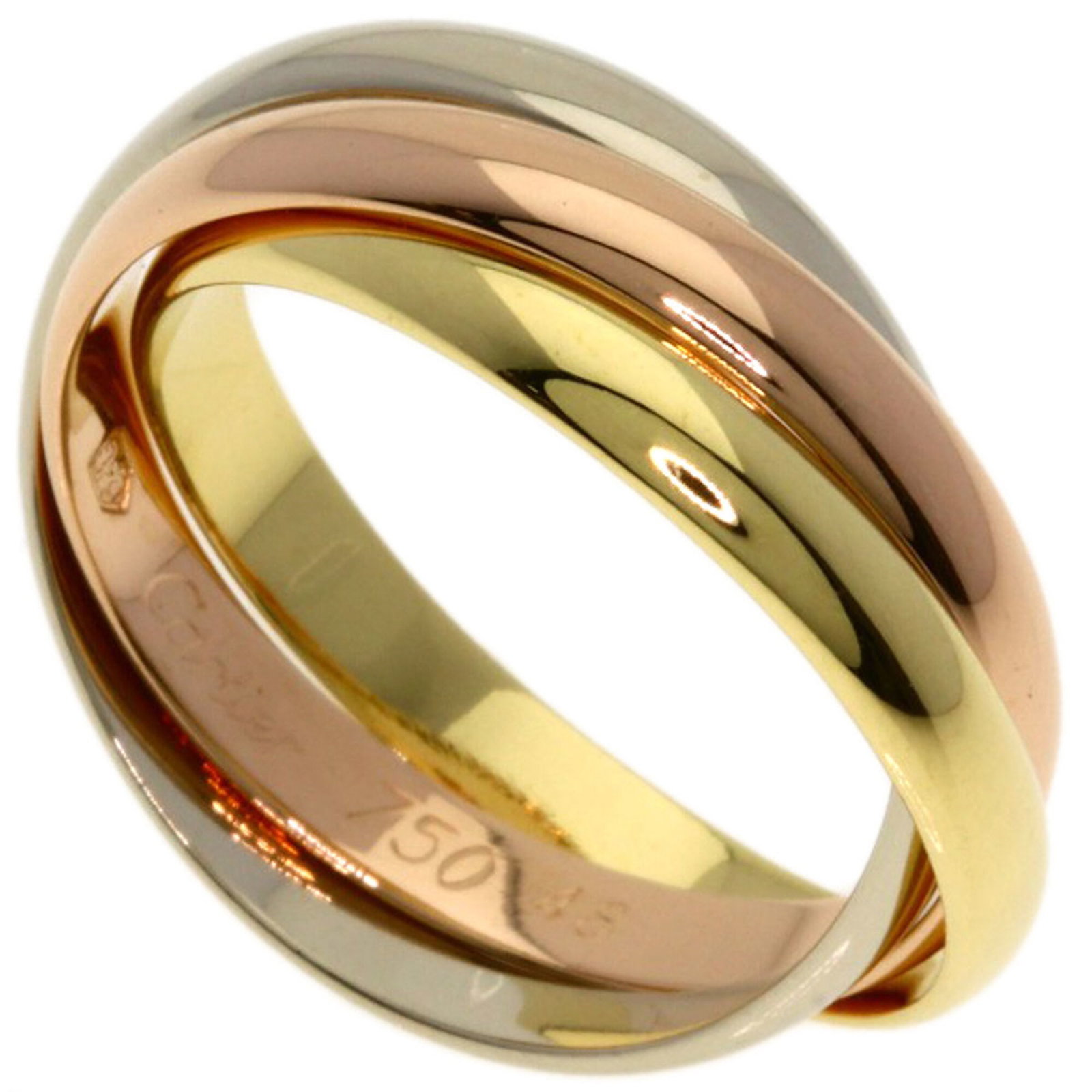 Pink Gold Cartier Yellow Ring Band Gold (18K) White: Pink Gold Cartier Yellow Ring Band Gold (18K) White Pink Gold Cartier Yellow Ring Band Gold (18K) White - A stunning 18K pink gold band ring adorned with yellow gold accents, crafted from high-quality