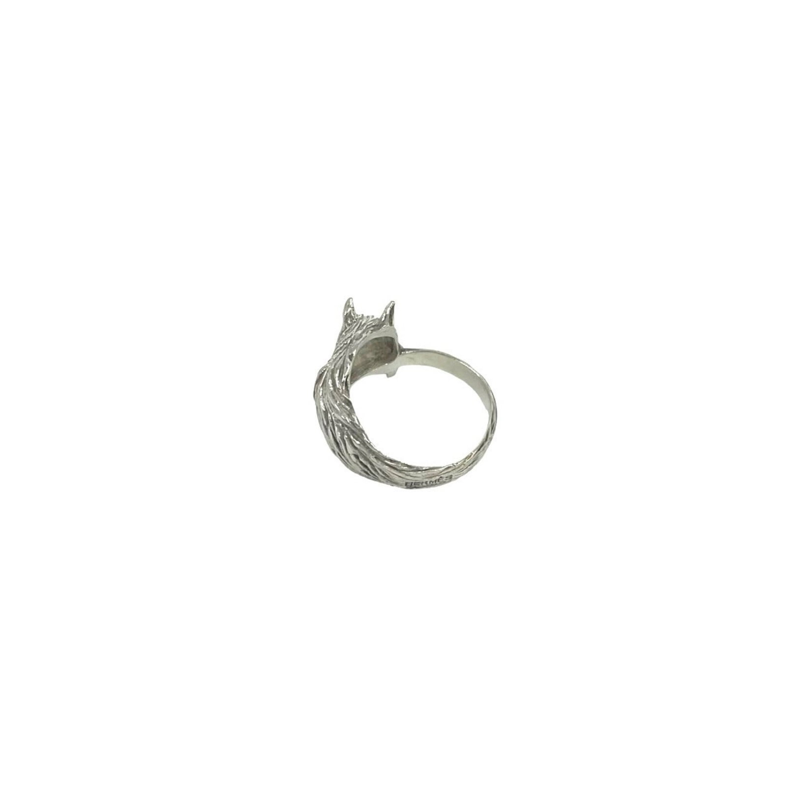 Silver ring band Hermes - 4