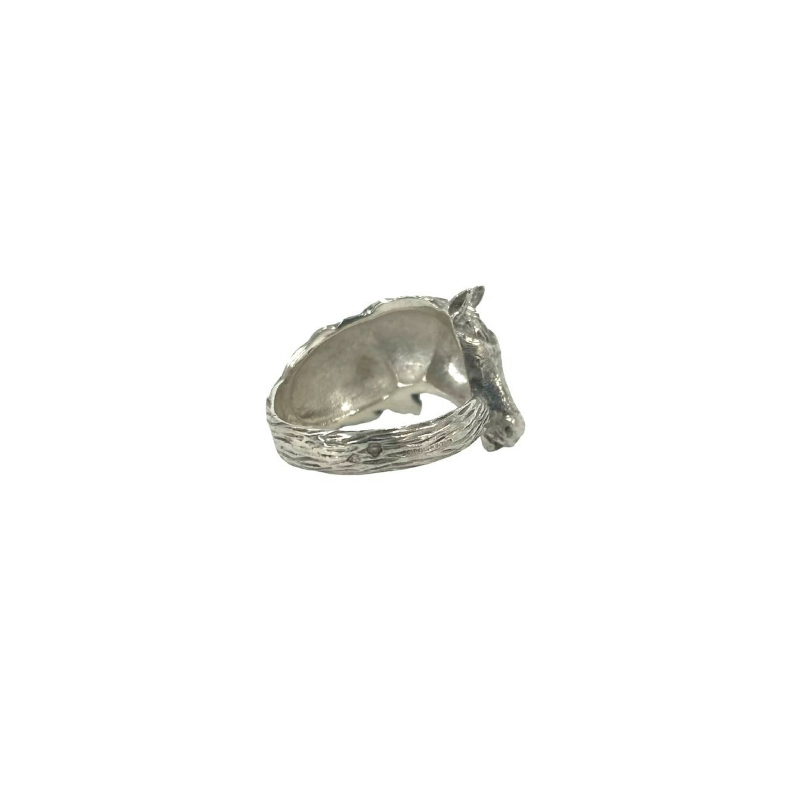 Silver ring band Hermes - 6