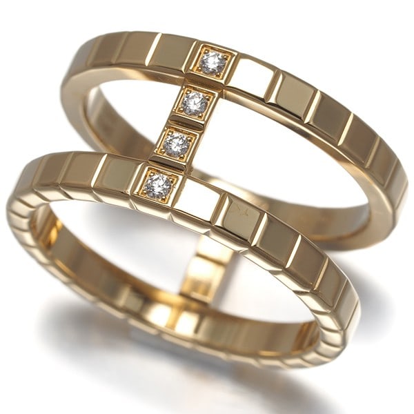 Chopard Ring Diamond Ice Cube Us5.25-5.5 18K 750 Yellow Gold: Chopard Ring Diamond Ice Cube Us5.25-5.5 18K 750 Yellow Gold Chopard's Ice Cube collection shines with a 0.04ct diamond set in 18k yellow gold, creating a stunning ring that exudes elegance and sophis