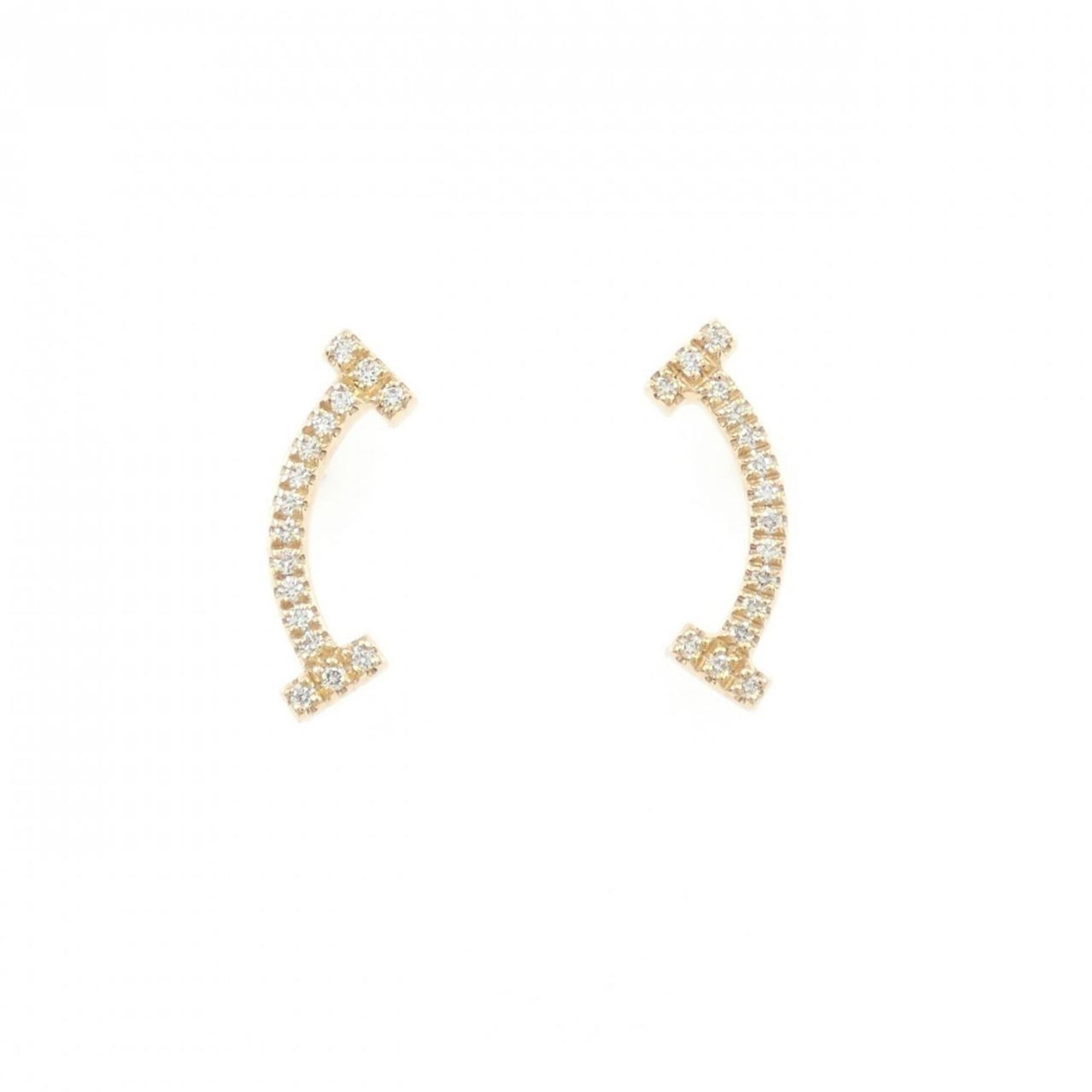Pink Gold 18K Stud Earrings Tiffany: Pink Gold 18K Stud Earrings Tiffany Pink gold (18K) stud earrings from Tiffany, featuring a diamond stone measuring 13.30mm x 4.40mm / 0.52'' x 0.17''. These elegant earrings showcase the luxurious fe
