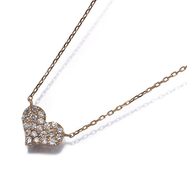 Samantha Tiara Necklace Diamond 0.11Ct Heart Paved 18K 750 Rose Gold: Samantha Tiara Necklace Diamond 0.11Ct Heart Paved 18K 750 Rose Gold 18k rose gold pendant features a natural diamond heart, pave-set with 0.11ct total carat weight, suspended from an adjustable 37-40