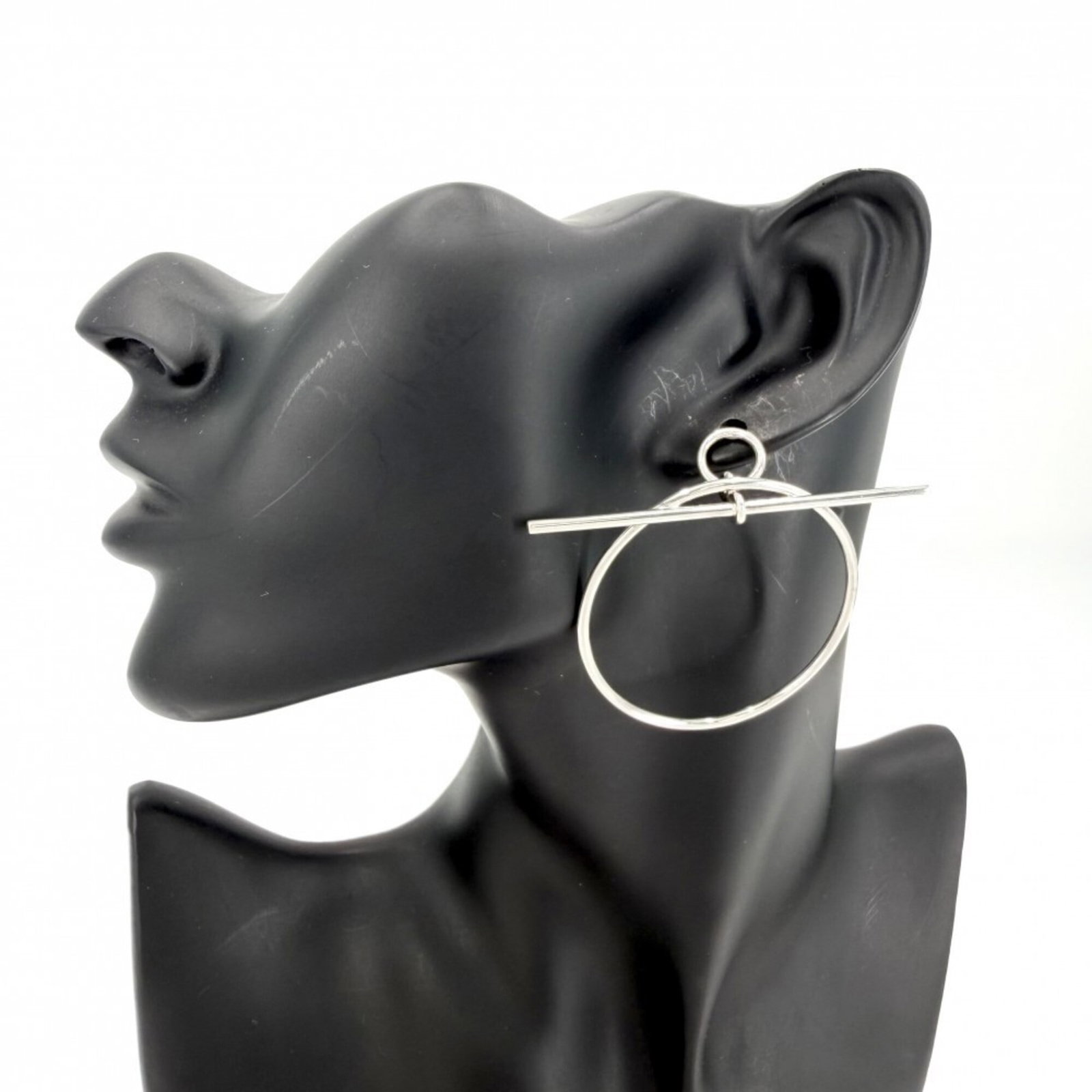 Hermes Stud Silver 925 Earrings - 2