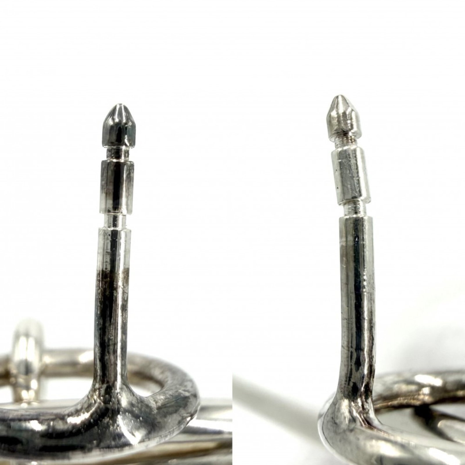 Hermes Stud Silver 925 Earrings - 3