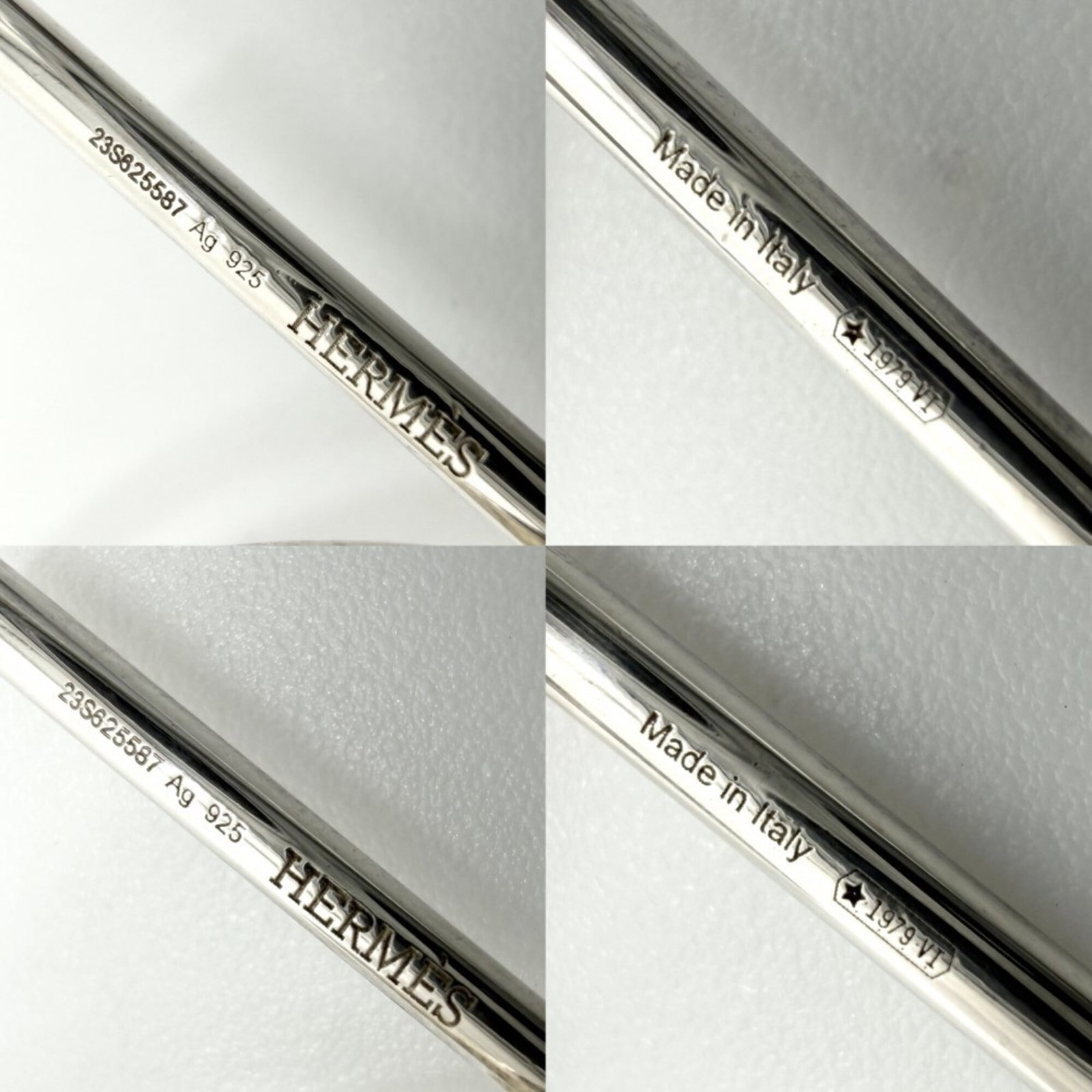 Hermes Stud Silver 925 Earrings - 5