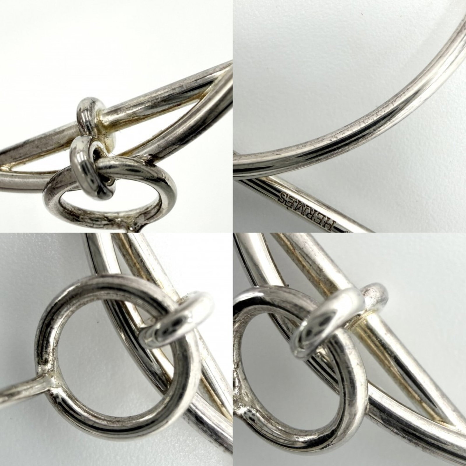 Hermes Stud Silver 925 Earrings - 6