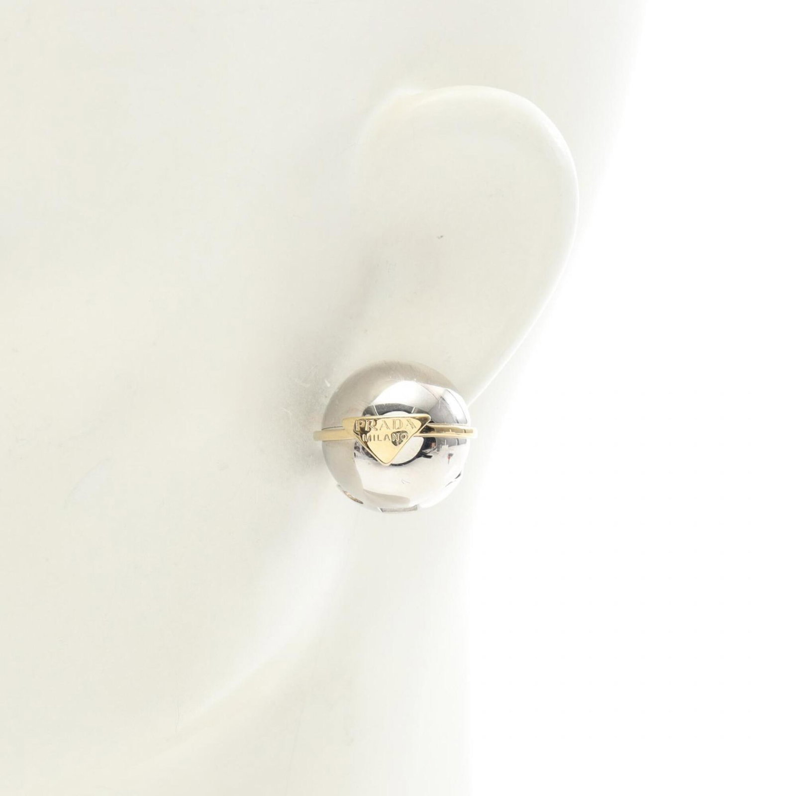 Prada Stud Earrings Gold Plating - 4