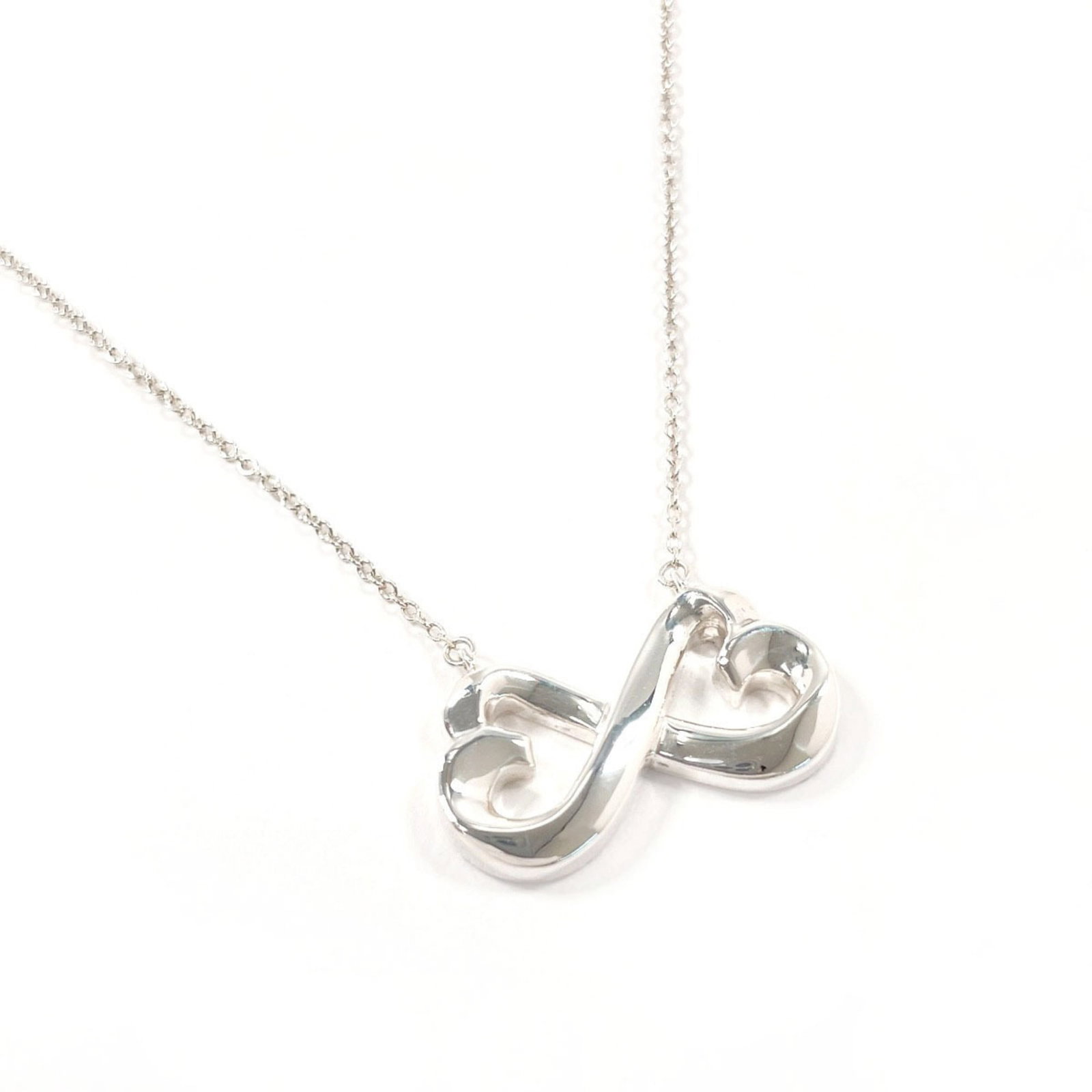 Tiffany&Co Sterling Silver Paloma Picasso Necklace Women's Double Loving Heart Tiffany: Tiffany&Co Sterling Silver Paloma Picasso Necklace Women's Double Loving Heart Tiffany Item Specifics: Brand: Tiffany Necklace Type: Necklace Gender: Women Material: Silver 925 Color: Silver Weight: 4