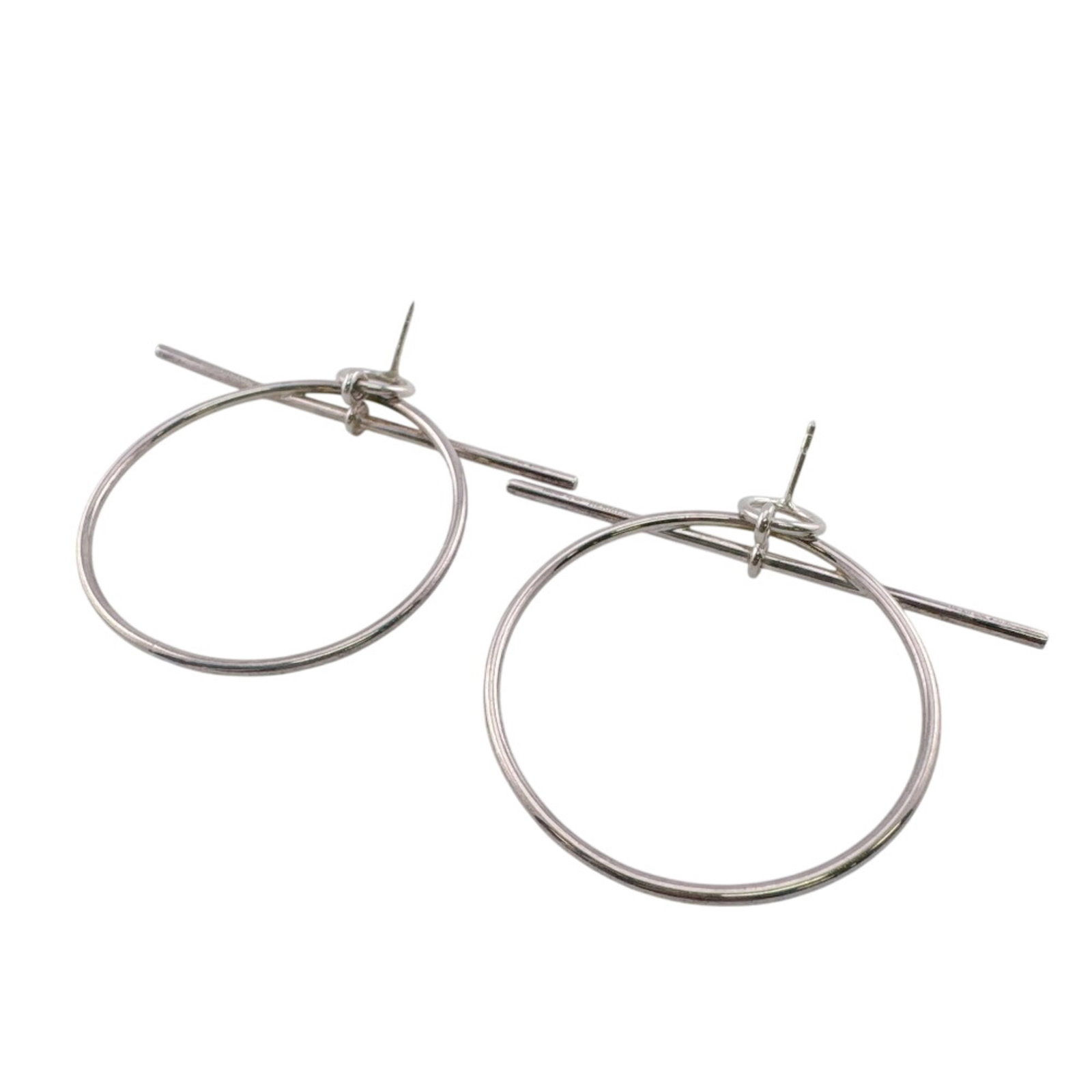 Hermes Stud Silver 925 Earrings - 3
