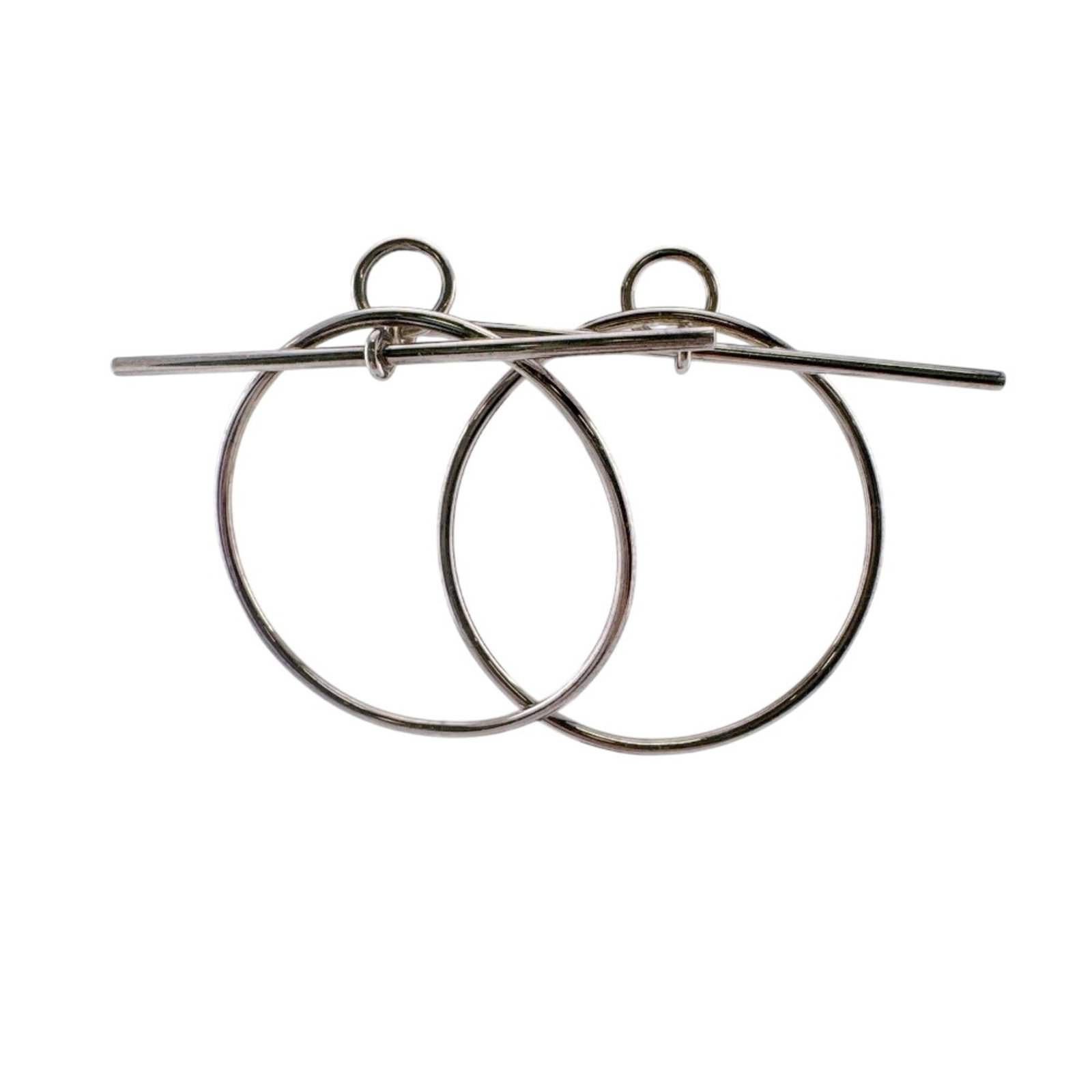 Hermes Stud Silver 925 Earrings - 8
