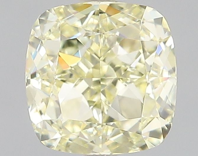 GIA Cushion Brilliant 1.15ct Fancy Light Yellow VVS2 - Loose Natural Diamond: GIA Cushion Brilliant 1.15ct Fancy Light Yellow VVS2 - Loose Natural Diamond GIA-certified, this 1.15ct Fancy Light Yellow VVS2 diamond boasts exceptional clarity and polish, with EX symmetry and a vi
