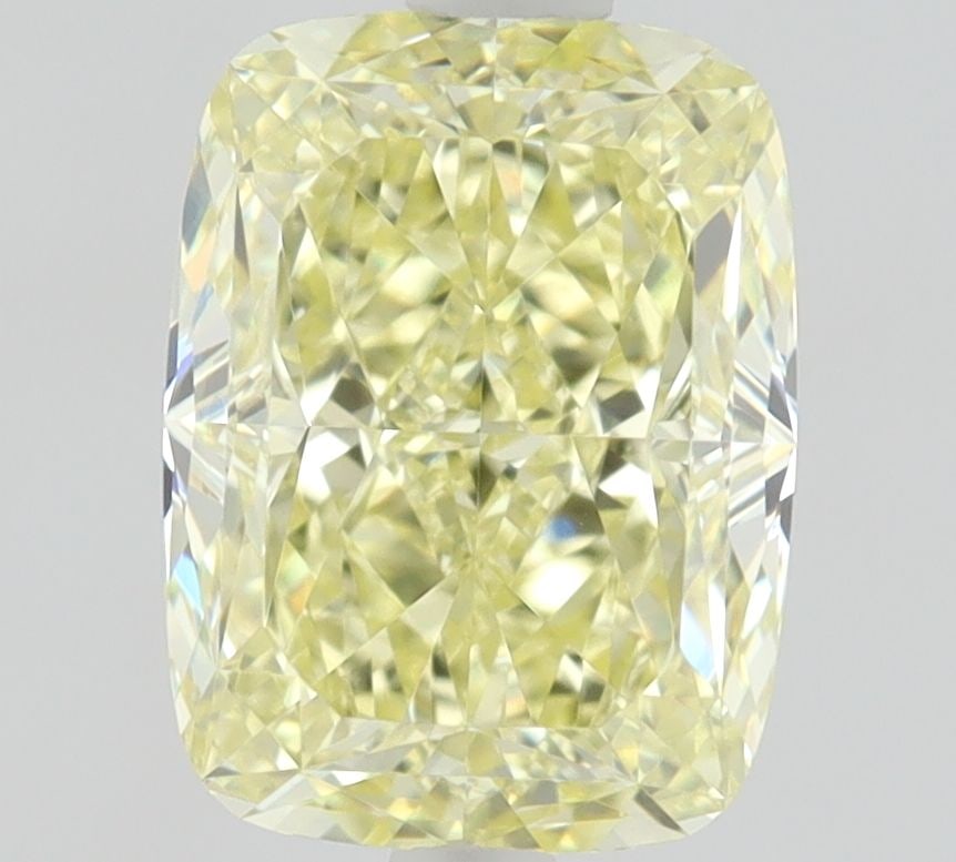 GIA Cushion Brilliant 1.01ct Fancy Yellow VVS2 - Loose Natural Diamond: GIA Cushion Brilliant 1.01ct Fancy Yellow VVS2 - Loose Natural Diamond GIA certified, this 1.01ct Fancy Yellow VVS2 diamond boasts exceptional clarity and cut quality, with EX polish and symmetry. Its