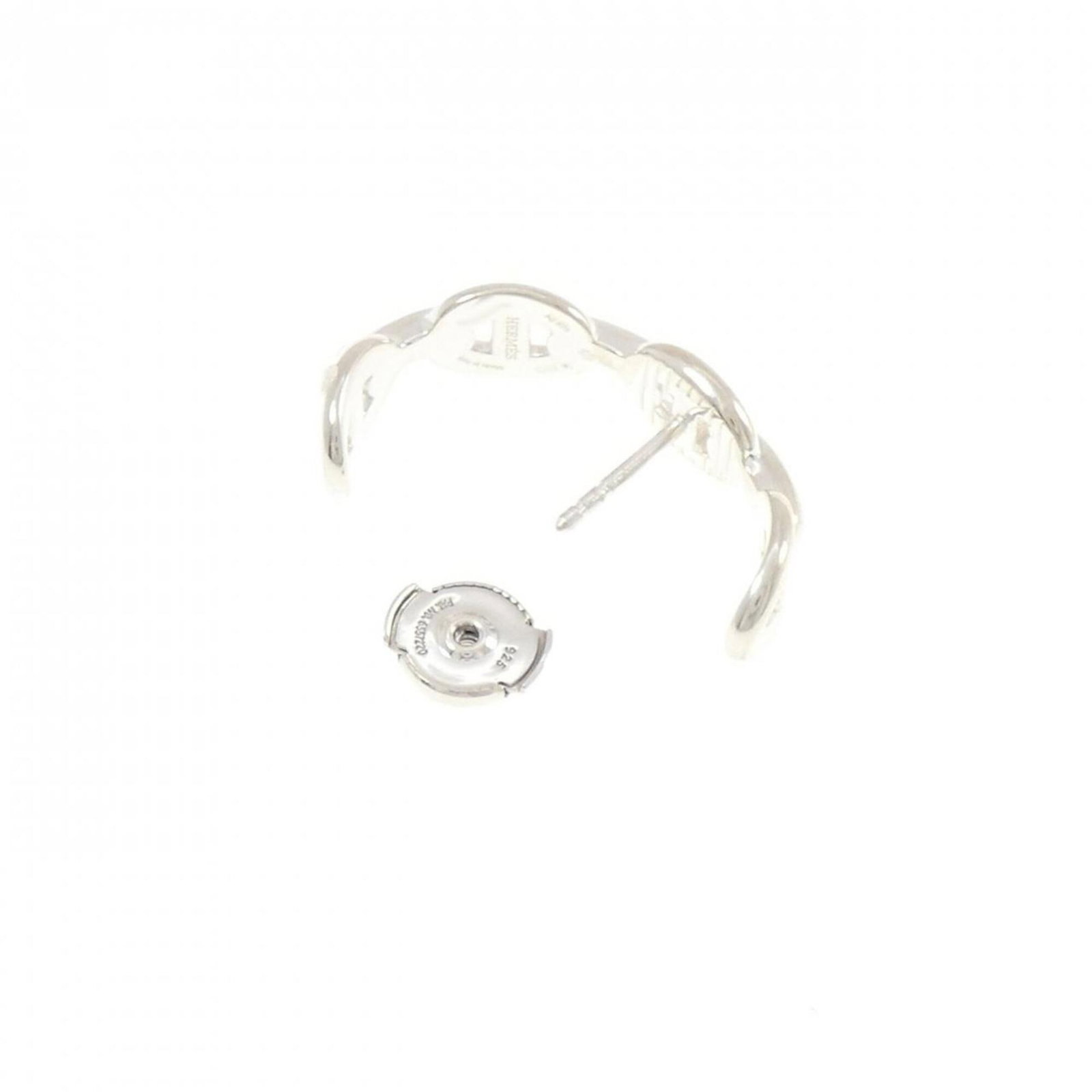 Hermes Stud Silver 925 Earrings - 3
