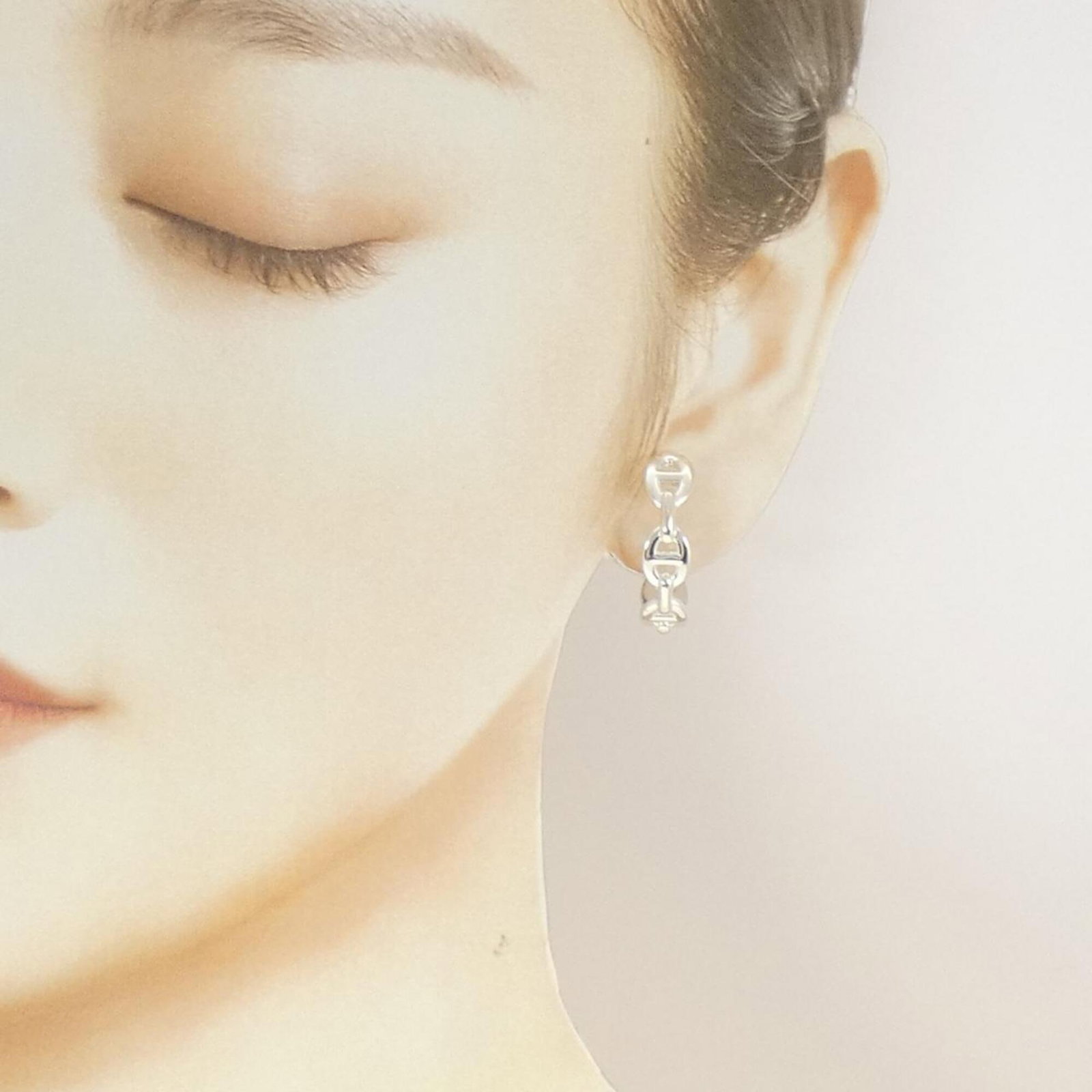 Hermes Stud Silver 925 Earrings - 4