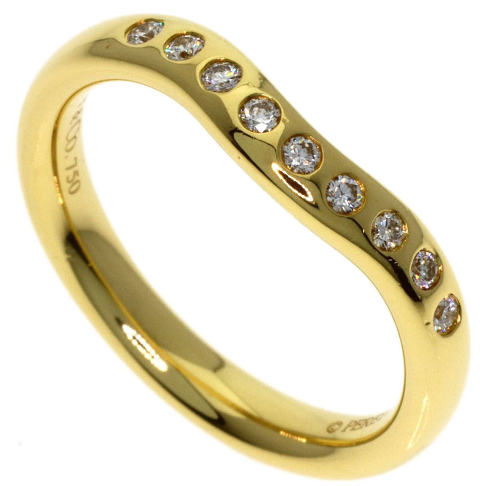 Tiffany ring gold 18k yellow band: Tiffany ring gold 18k yellow band 18k yellow gold band ring from Tiffany, featuring a classic design with a sturdy construction. This women's ring is crafted from high-quality yellow gold and fits US 