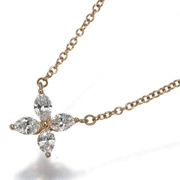 Tiffany&Co. Necklace Diamond Victoria 18K 750 Rose Gold: Tiffany&Co. Necklace Diamond Victoria 18K 750 Rose Gold Tiffany&Co. Necklace Diamond Victoria 18K 750 Rose Gold features a stunning natural diamond pendant in an elegant rose gold setting, part of the