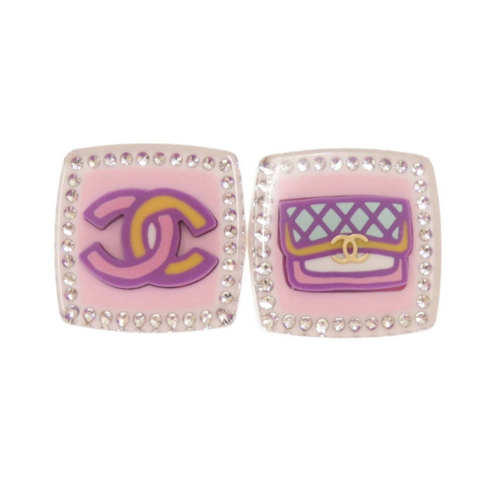 Stud earrings plastic by Chanel - 2