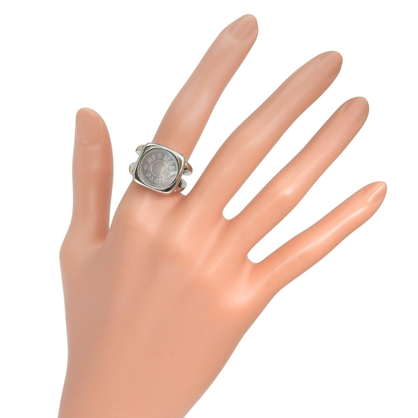 Hermes ring silver shell band 925 - 2