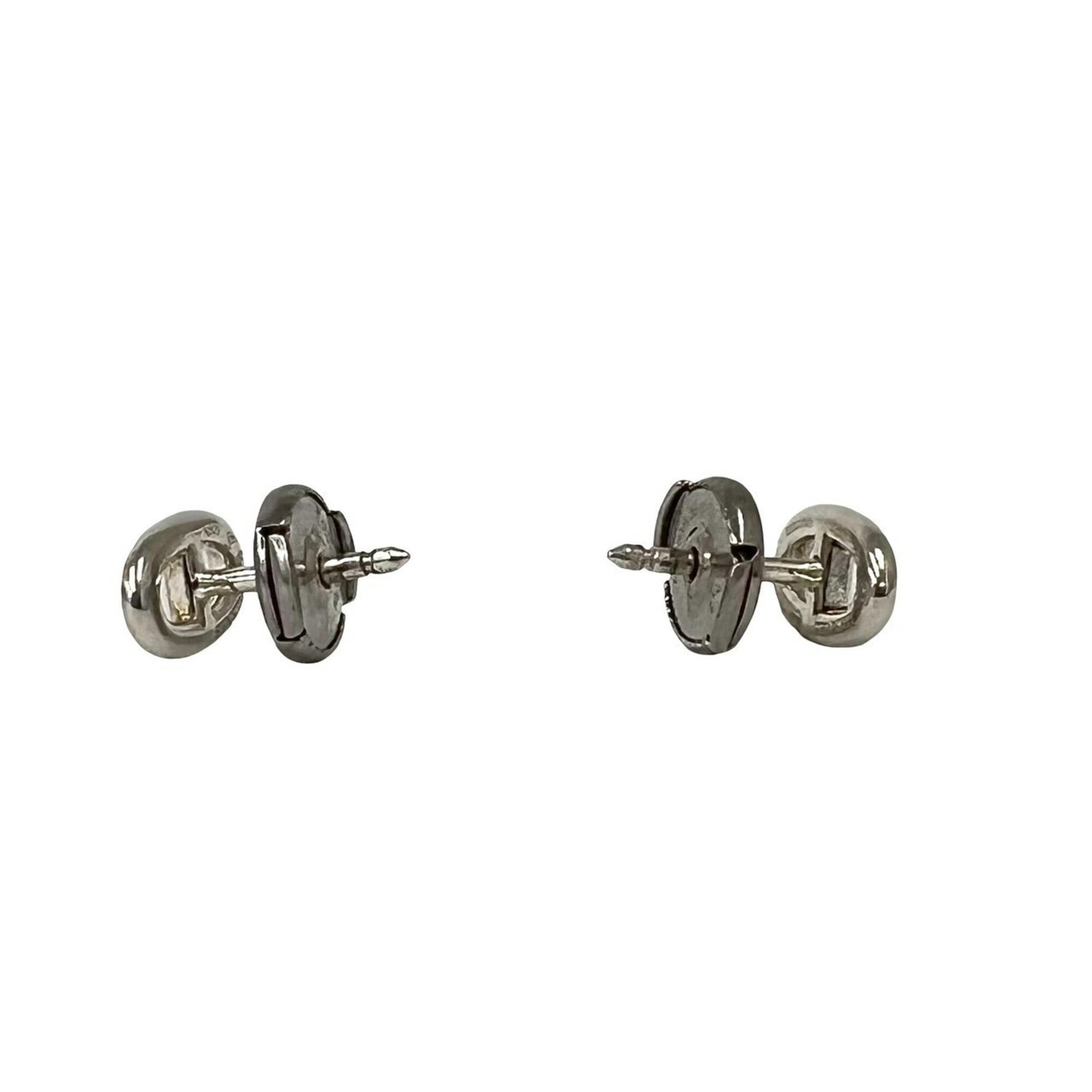 Hermes Stud Silver 925 Earrings - 4