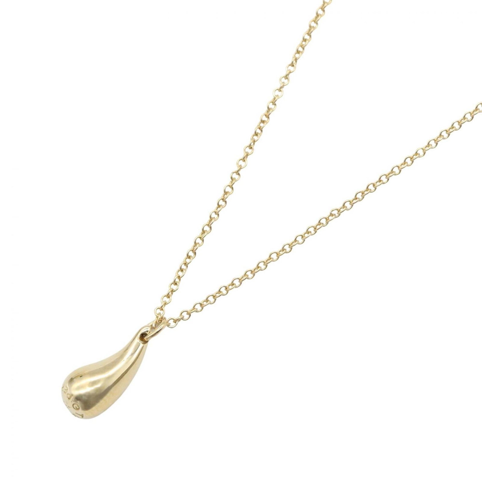 Tiffany & Co. Teardrop Necklace 18K (Yellow Gold) Women'S Jewelry Gold Tone: Tiffany & Co. Teardrop Necklace 18K (Yellow Gold) Women'S Jewelry Gold Tone Tiffany & Co. Teardrop Necklace in 18K Yellow Gold features a delicate pendant with a teardrop shape, measuring 12mm x 5mm. 