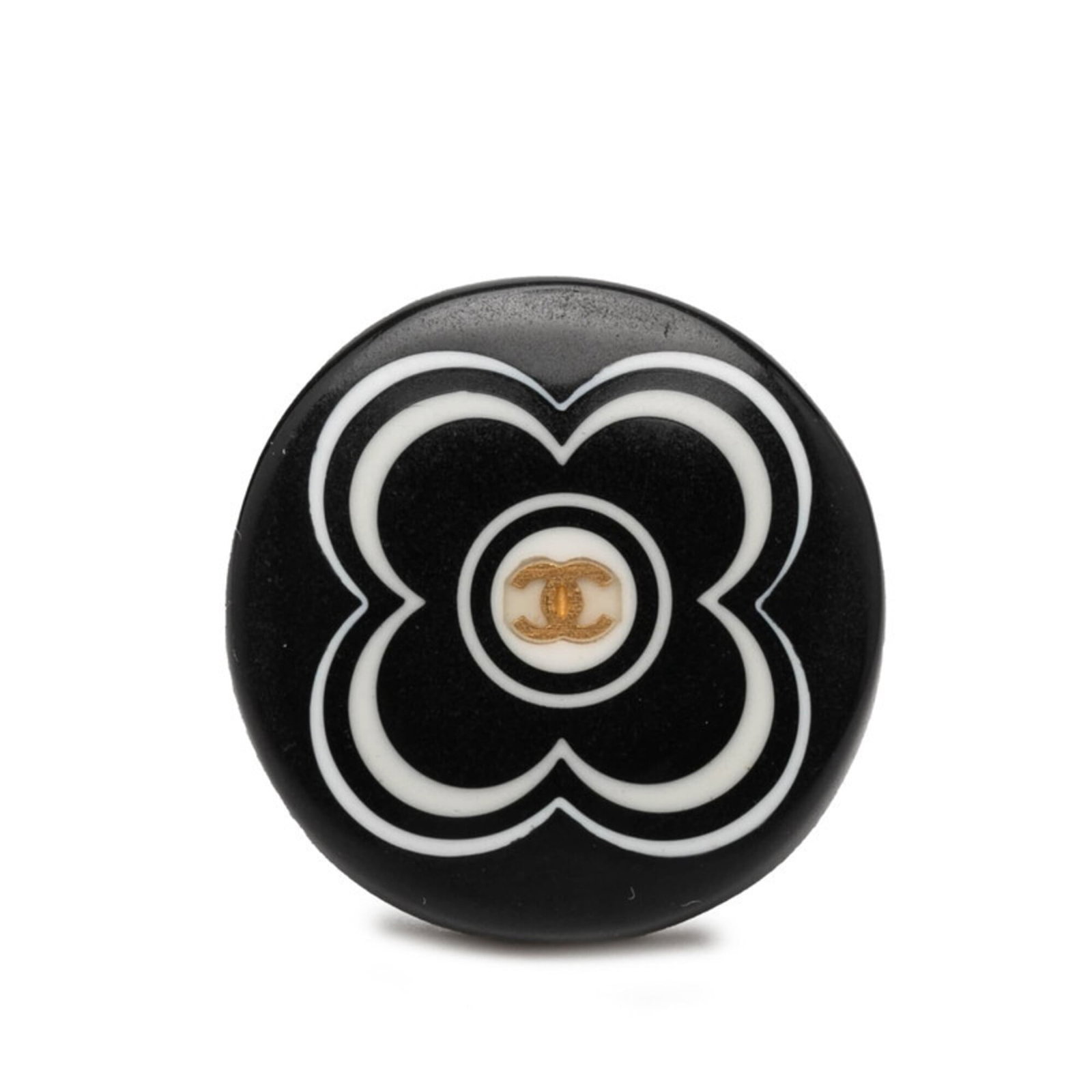 Chanel Band Ring Plastic: Chanel Band Ring Plastic Black plastic band ring from Chanel, available in US size 7. This simple yet elegant design showcases the iconic brand's signature style. Made from high-quality plastic materi