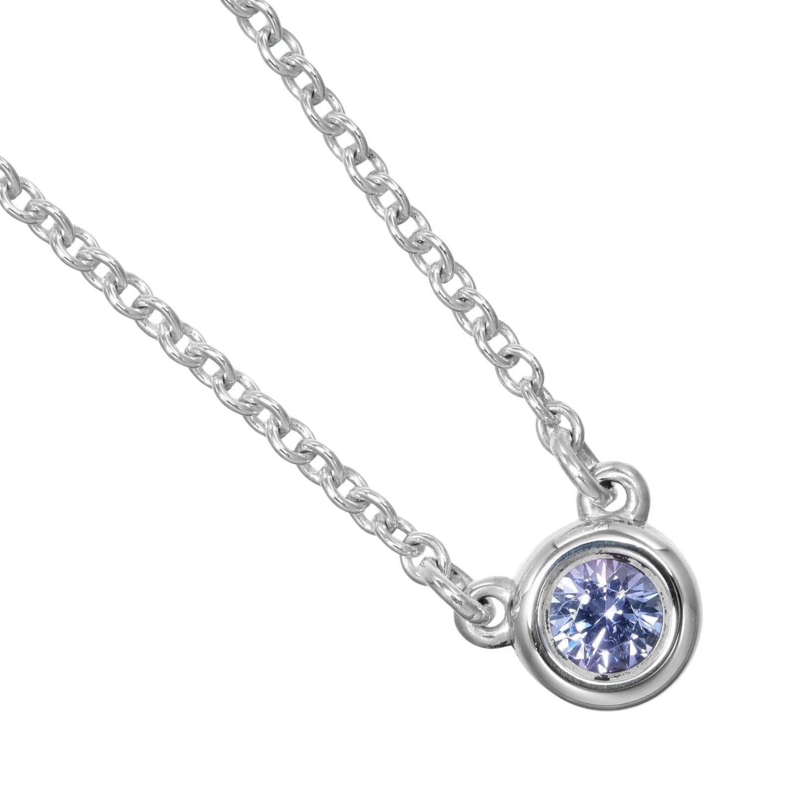 Blue Necklace Color 925 Silver Colored Stones Approx 1.64G Tiffany & Co.: Blue Necklace Color 925 Silver Colored Stones Approx 1.64G Tiffany & Co. Tiffany & Co. creates stunning pieces, and this blue necklace showcases their expertise with 925 silver and colored stones. The