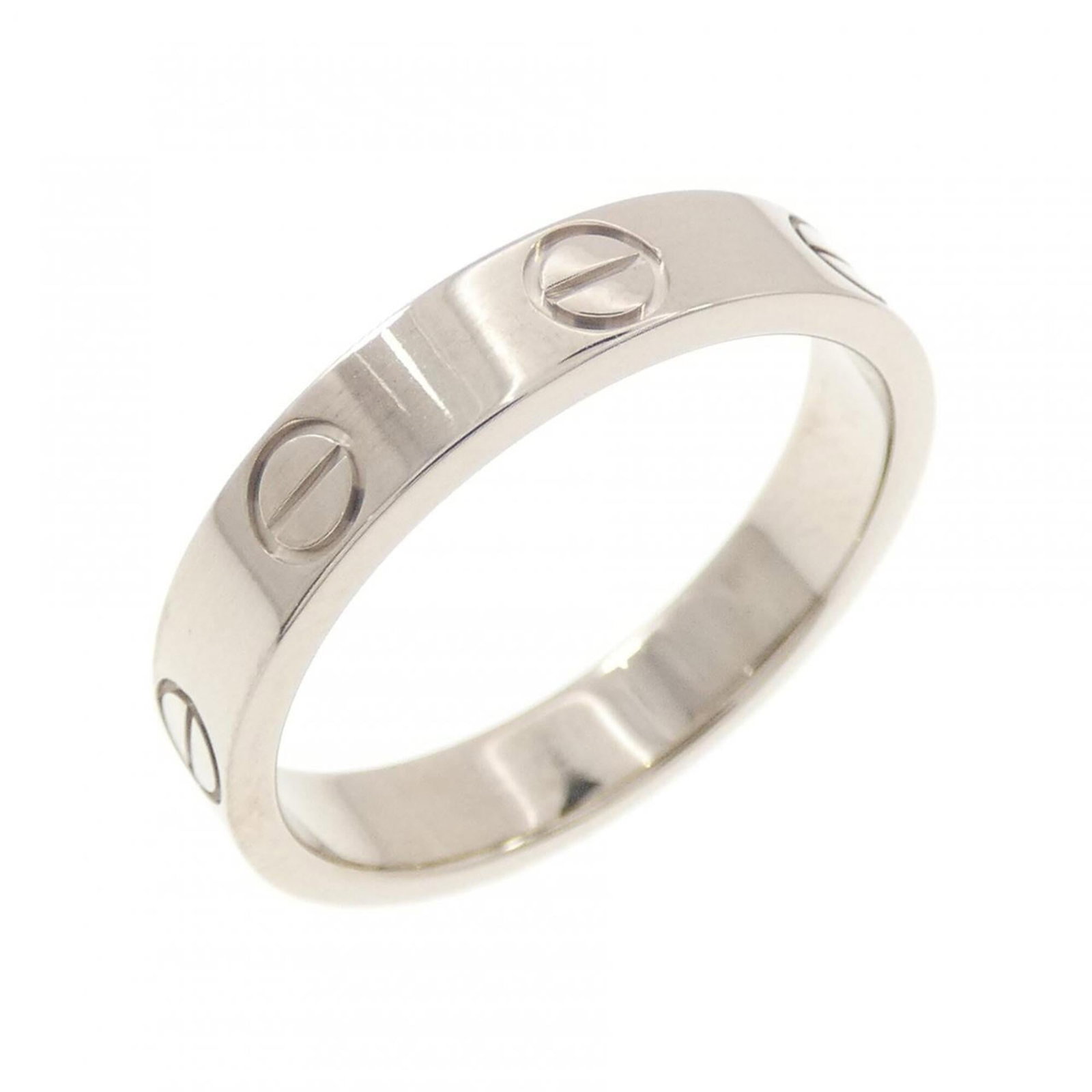 White Gold Band Ring by Cartier 18K: White Gold Band Ring by Cartier 18K White Gold Band Ring by Cartier 18K features a sleek design in white gold (18K), available in US size 6. This band ring showcases the iconic style of Cartier, with 