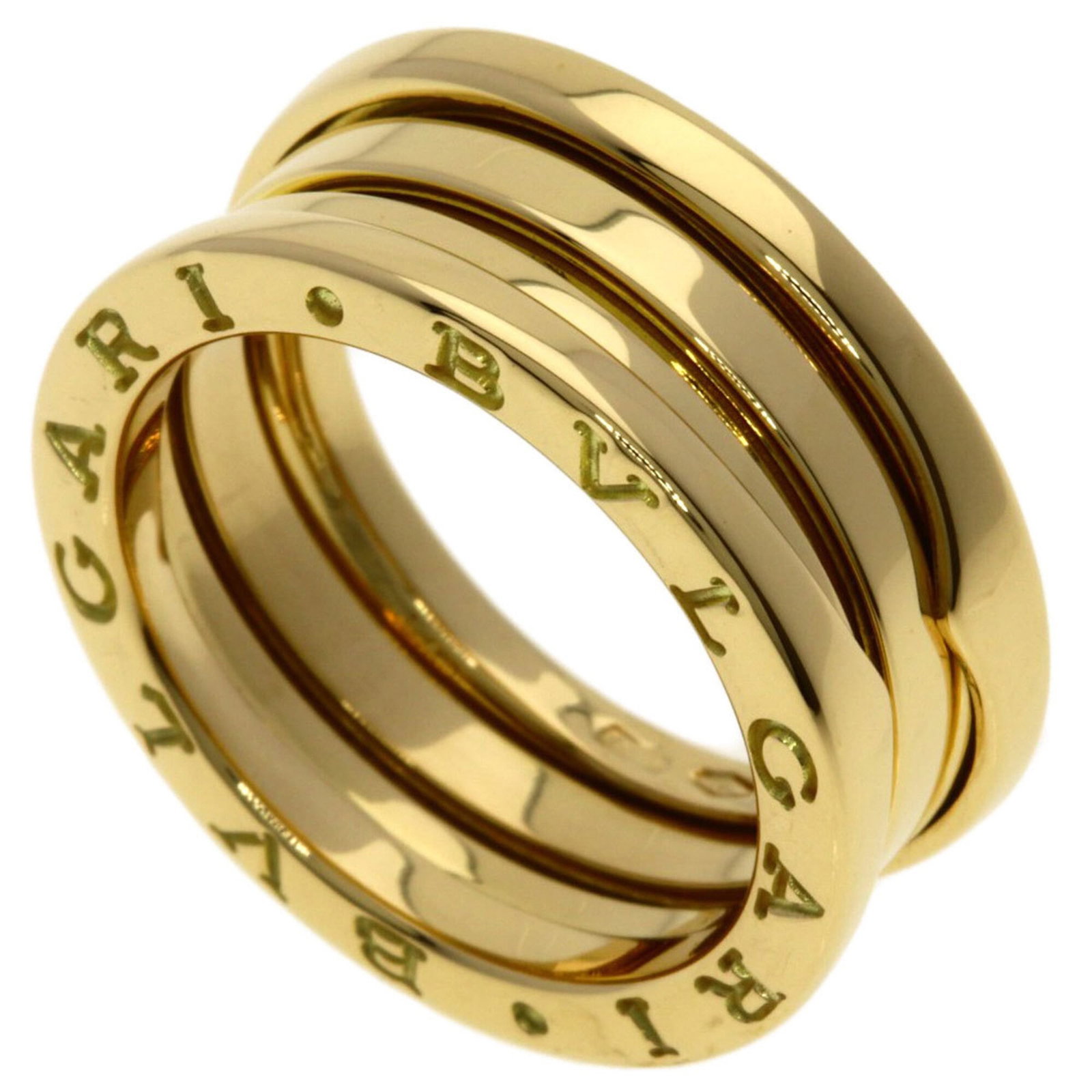 Bvlgari Band Ring Yellow Gold (18K): Bvlgari Band Ring Yellow Gold (18K) Yellow gold (18K) band ring from Bvlgari, featuring the iconic brand style. This women's ring boasts a classic design with a focus on elegant simplicity. Made from 