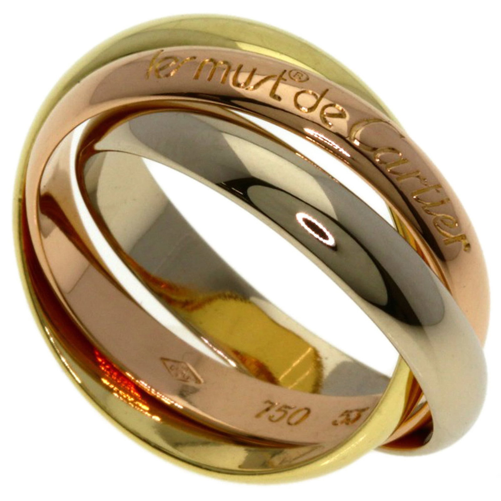 Cartier Trinity #53 Ring - 18K Yellow Gold/ 18K White Pink Gold Women'S Cartier: Cartier Trinity #53 Ring - 18K Yellow Gold/ 18K White Pink Gold Women'S Cartier Cartier Trinity #53 Ring - 18K Yellow Gold/ 18K White Pink Gold Women's Cartier. This stunning ring features a unique