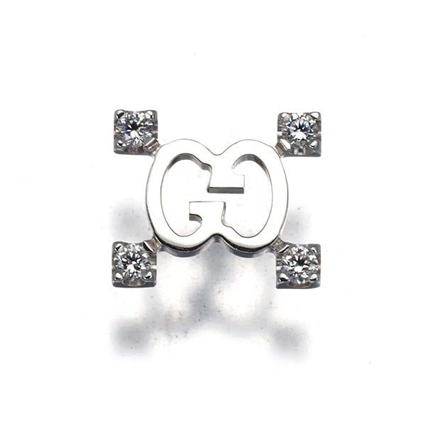 Diamond Single Earring Icon Gucci White Gold 18K 750 Stardust: Diamond Single Earring Icon Gucci White Gold 18K 750 Stardust Single earring featuring a diamond stud in 18k white gold, part of the iconic Stardust collection by GUCCI. The natural diamond is set in 