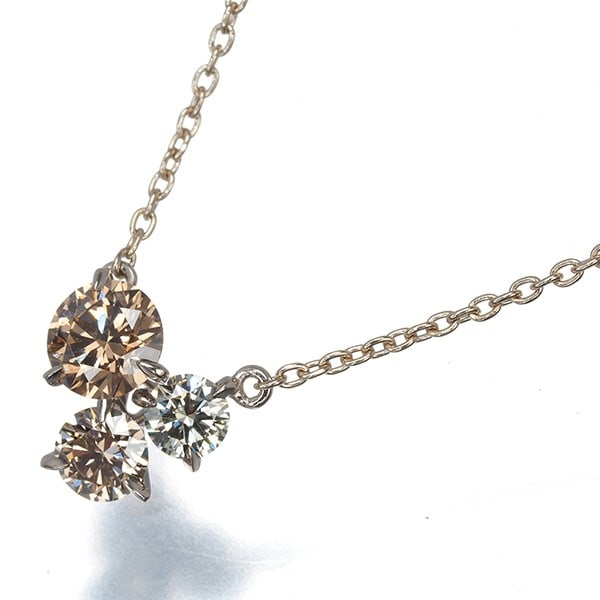 Kashikey Necklace Brown Diamond 0.55Ct Muku 18K 750 Brown Gold: Kashikey Necklace Brown Diamond 0.55Ct Muku 18K 750 Brown Gold 18k Brown Gold Muku Necklace with Natural 0.55ct Diamond Pendant, featuring a striking natural diamond at the center, suspended from an a