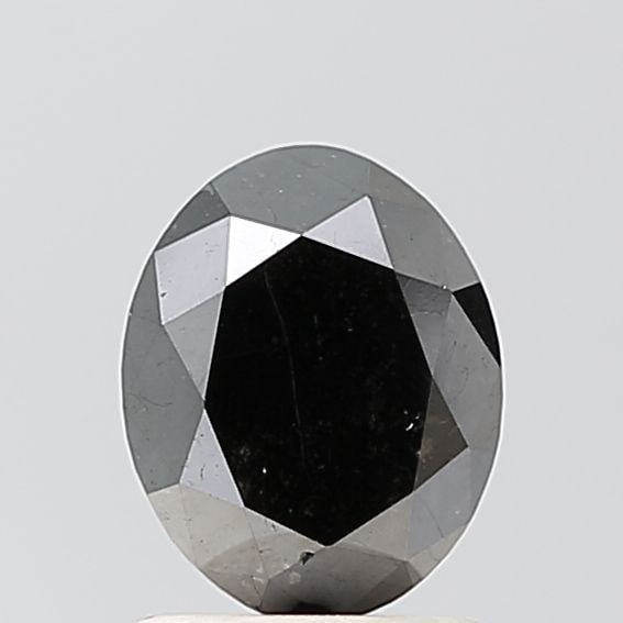 Oval 1.76ct Fancy Black VVS2 - Loose Natural Diamond: Oval 1.76ct Fancy Black VVS2 - Loose Natural Diamond Oval cut diamond with exceptional symmetry and polish, measuring 7.69L x 6.16W x 4.54H. Certified VVS2 clarity and EX polish showcase its natural b