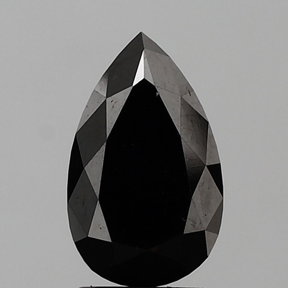 Pear 3.08ct Black VVS2 - Loose Natural Diamond: Pear 3.08ct Black VVS2 - Loose Natural Diamond 3.08ct black VVS2 diamond in loose natural condition, boasting EX polish and symmetry, with impressive measurements of 11.77L x 7.2W x 4.61H. This rare g