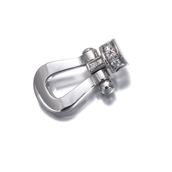 Diamond Pendant Force Fred 10 Medium 750 18K White Gold Half (1 of 5)